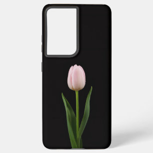 Black 4 Luxe Galaxy S21 Plus, Blush Pink Tulip Samsung Galaxy S21+ Case