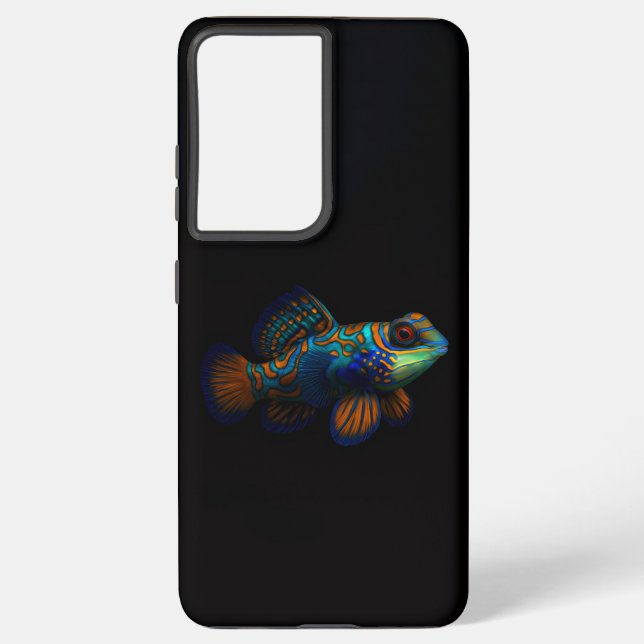 Black 4 Luxe Galaxy S21 Plus, Dragonet Mandarin Samsung Galaxy Case (Back)
