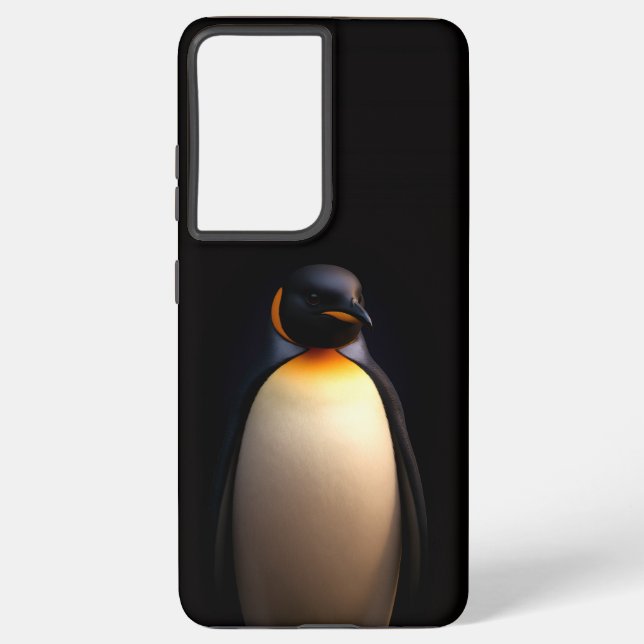 Black 4 Luxe Galaxy S21 Plus, Emperor Penguin Samsung Galaxy Case (Back)