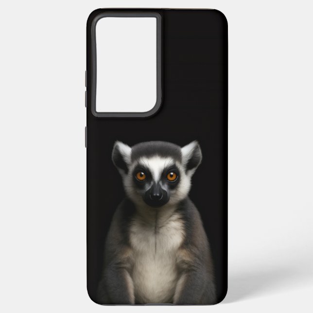 Black 4 Luxe Galaxy S21 Plus, Gentle Lemur Samsung Galaxy Case (Back)