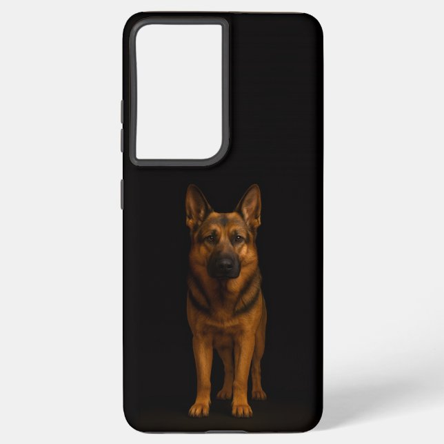 Black 4 Luxe Galaxy S21 Plus, German Shepherd Samsung Galaxy Case (Back)