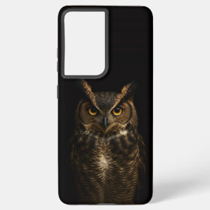 Black 4 Luxe Galaxy S21 Plus, Golden Eye Owl Samsung Galaxy S21+ Case