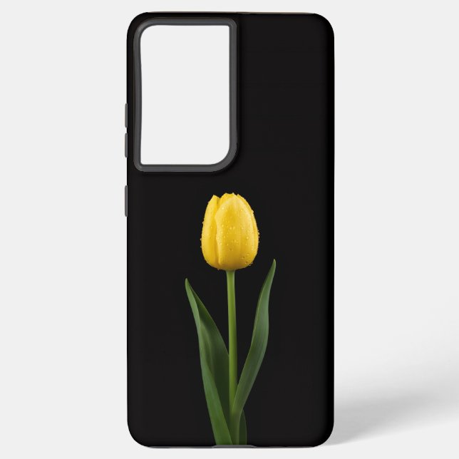 Black 4 Luxe Galaxy S21 Plus, Golden Tulip Samsung Galaxy Case (Back)