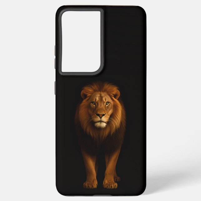 Black 4 Luxe Galaxy S21 Plus, Majestic Lion Samsung Galaxy Case (Back)