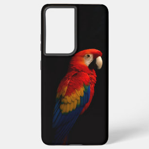 Black 4 Luxe Galaxy S21 Plus, Scarlet Parrot Samsung Galaxy S21+ Case