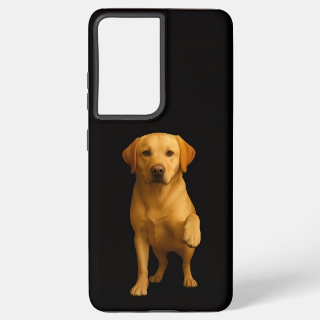 Black 4 Luxe Galaxy S21 Plus, Tender Labrador Samsung Galaxy Case (Back)