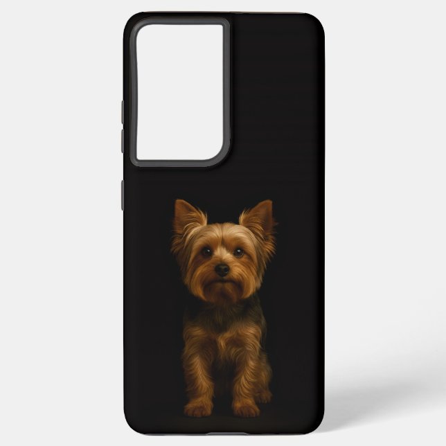 Black 4 Luxe Galaxy S21 Plus, Yorkshire Terrier Samsung Galaxy Case (Back)