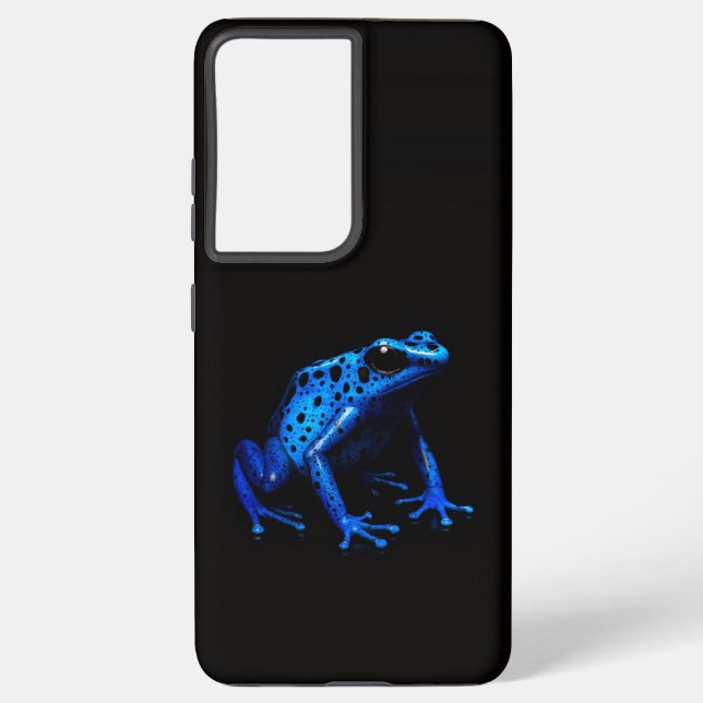 Black 4 Luxe Galaxy S21 Ultra, Blue Frog Samsung Galaxy Case (Back)