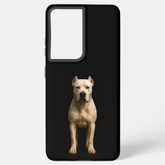 Black 4 Luxe Galaxy S21 Ultra, Bold Dogo Argentino Samsung Galaxy Case (Back)