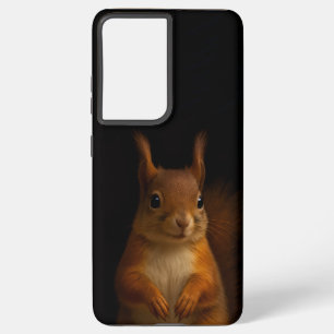 Black 4 Luxe Galaxy S21 Ultra Case, Red Squirrel Samsung Galaxy S21 Ultra Case