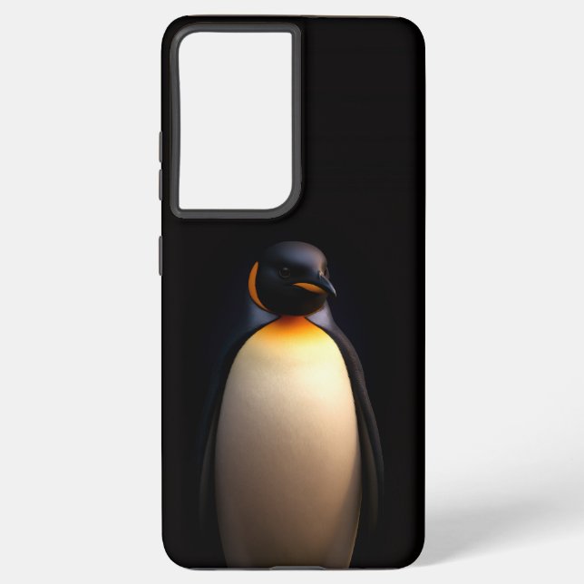 Black 4 Luxe Galaxy S21 Ultra, Emperor Penguin Samsung Galaxy Case (Back)
