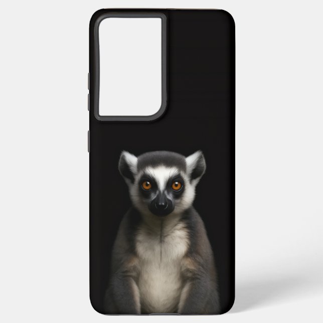 Black 4 Luxe Galaxy S21 Ultra, Gentle Lemur Samsung Galaxy Case (Back)