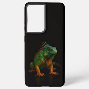 Black 4 Luxe Galaxy S21 Ultra, Green Iguana Samsung Galaxy S21 Ultra Case
