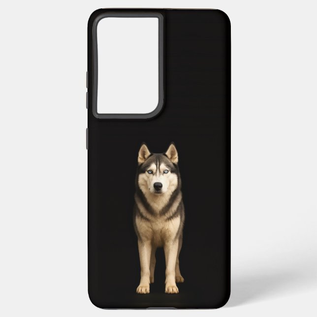 Black 4 Luxe Galaxy S21 Ultra, Icy Elite Husky Samsung Galaxy Case (Back)