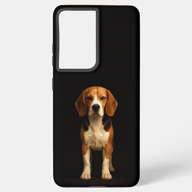 Black 4 Luxe Galaxy S21 Ultra, Kind Beagle Samsung Galaxy Case (Back)