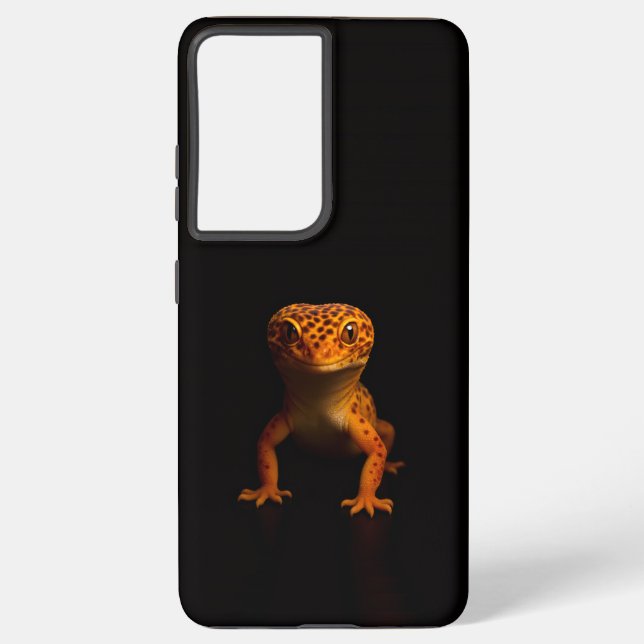 Black 4 Luxe Galaxy S21 Ultra, Leopard Gecko Samsung Galaxy Case (Back)
