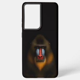 Black 4 Luxe Galaxy S21 Ultra, Mandrill Monkey Samsung Galaxy S21 Ultra Case