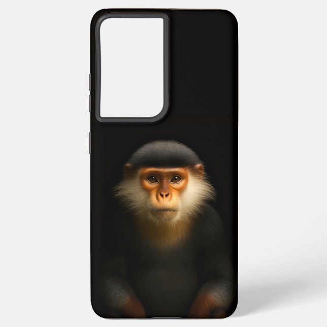 Black 4 Luxe Galaxy S21 Ultra, Red Douc Langur Samsung Galaxy Case (Back)