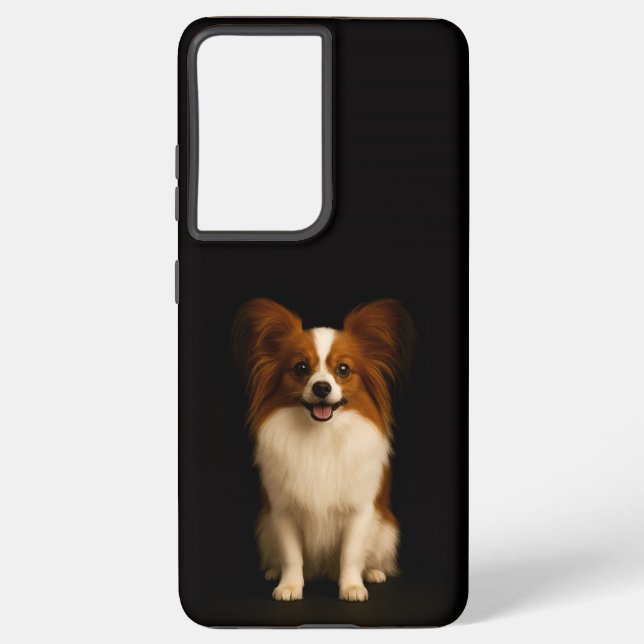 Black 4 Luxe Galaxy S21 Ultra, Refined Papillon Samsung Galaxy Case (Back)