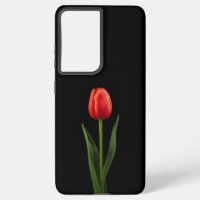 Black 4 Luxe Galaxy S21 Ultra, Ruby Red Tulip