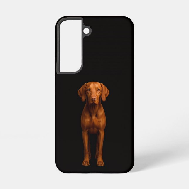 Black 4 Luxe Galaxy S22 Case, Agile Vizsla Dog Samsung Galaxy Case (Back)