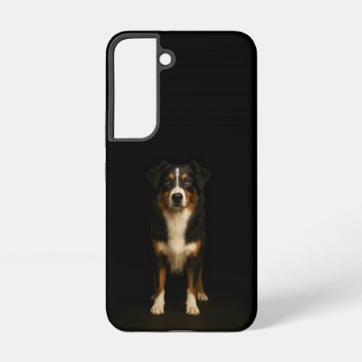 Black 4 Luxe Galaxy S22 Case, Aussie Shepherd Samsung Galaxy S22 Case