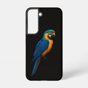 Black 4 Luxe Galaxy S22 Case, Blue Yellow Macaw Samsung Galaxy S22 Case