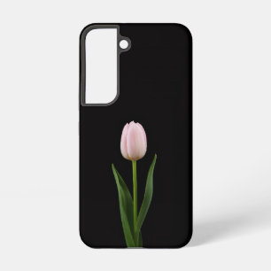 Black 4 Luxe Galaxy S22 Case, Blush Pink Tulip Samsung Galaxy S22 Case
