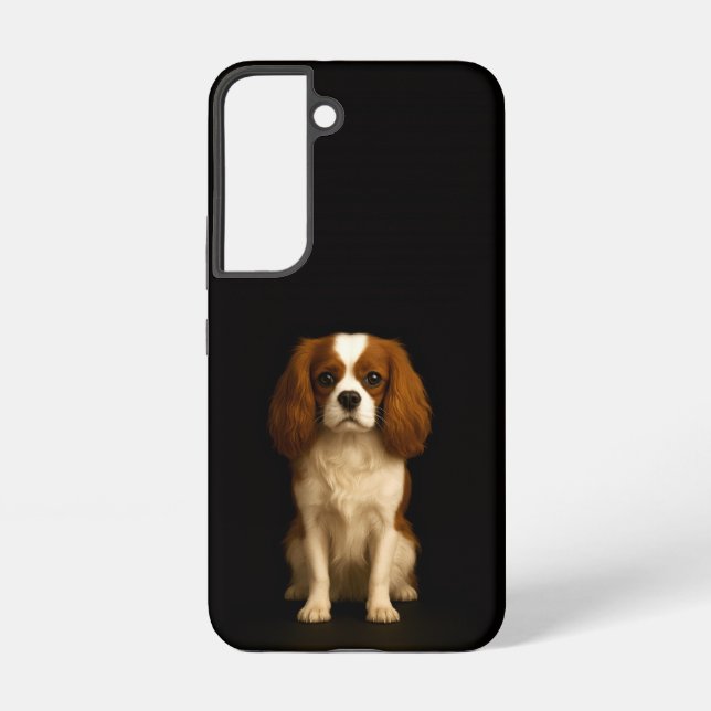 Black 4 Luxe Galaxy S22 Case, Cavalier Spaniel Samsung Galaxy Case (Back)