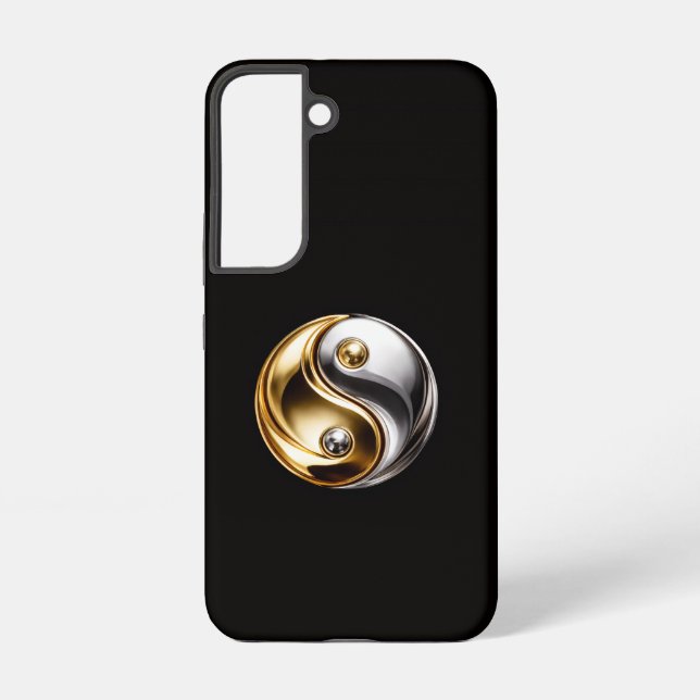 Black 4 Luxe Galaxy S22 Case, Harmony Yin Yang Samsung Galaxy Case (Back)
