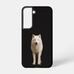 Black 4 Luxe Galaxy S22 Case, Ivory Arctic Wolf Samsung Galaxy S22 Case