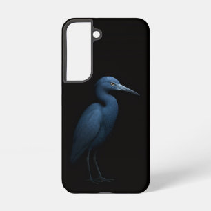 Black 4 Luxe Galaxy S22 Case, Little Blue Heron Samsung Galaxy S22 Case
