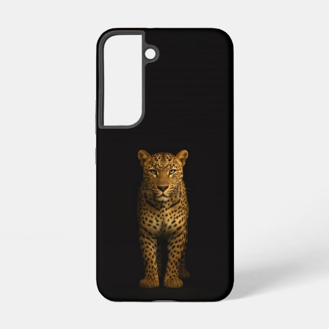 Black 4 Luxe Galaxy S22 Case, Majestic Leopard Samsung Galaxy Case (Back)