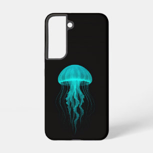 Black 4 Luxe Galaxy S22 Case, Neon Green Jellyfish Samsung Galaxy S22 Case