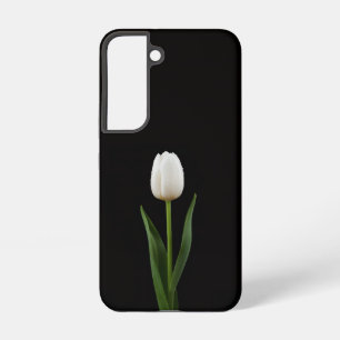 Black 4 Luxe Galaxy S22 Case, Pearl White Tulip Samsung Galaxy S22 Case