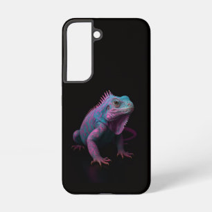 Black 4 Luxe Galaxy S22 Case, Pink Tropical Iguana Samsung Galaxy S22 Case