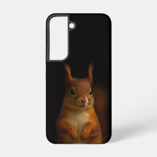 Black 4 Luxe Galaxy S22 Case, Red Squirrel Samsung Galaxy S22 Case
