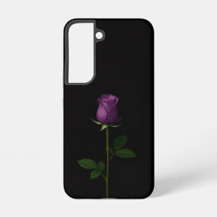 Black 4 Luxe Galaxy S22 Case, Royal Violet Rose Samsung Galaxy S22 Case