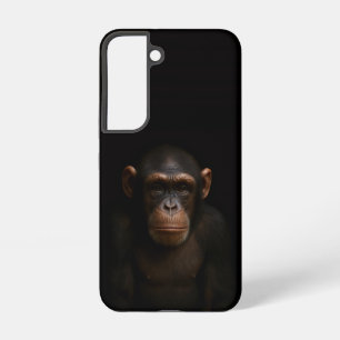 Black 4 Luxe Galaxy S22 Case, Serene Chimpanzee Samsung Galaxy S22 Case