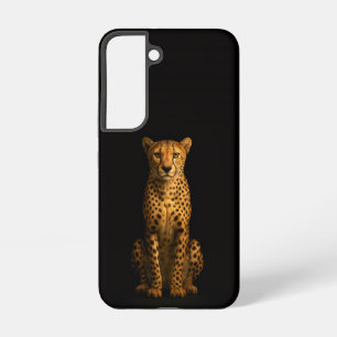 Black 4 Luxe Galaxy S22 Case, Sleek Cheetah Samsung Galaxy S22 Case