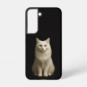 Black 4 Luxe Galaxy S22 Case, Turkish Angora Cat Samsung Galaxy S22 Case