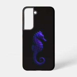 Black 4 Luxe Galaxy S22 Case, Violet Blue Seahorse Samsung Galaxy S22 Case