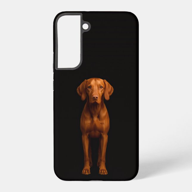 Black 4 Luxe Galaxy S22 Plus, Agile Vizsla Dog Samsung Galaxy Case (Back)