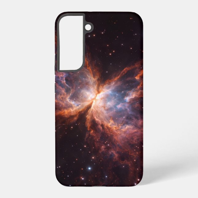Black 4 Luxe Galaxy S22 Plus, Butterfly Nebula Samsung Galaxy Case (Back)
