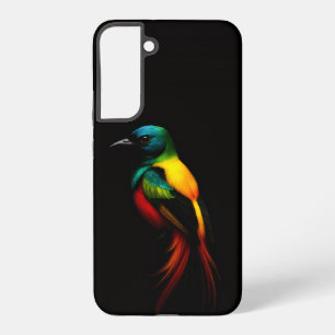 Black 4 Luxe Galaxy S22 Plus Case, Rainbow Bird Samsung Galaxy S22+ Case