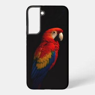 Black 4 Luxe Galaxy S22 Plus Case, Scarlet Parrot Samsung Galaxy S22+ Case