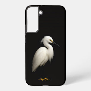 Black 4 Luxe Galaxy S22 Plus, Elegant Snowy Egret Samsung Galaxy S22+ Case