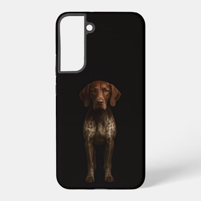 Black 4 Luxe Galaxy S22 Plus, German Pointer Dog Samsung Galaxy Case (Back)