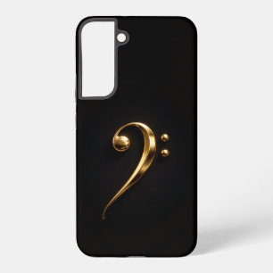 Black 4 Luxe Galaxy S22 Plus, Golden Bass Clef Samsung Galaxy S22+ Case