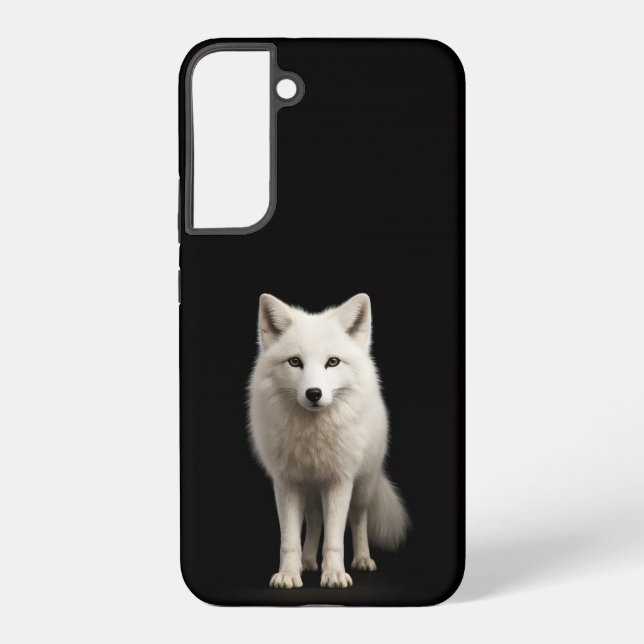 Black 4 Luxe Galaxy S22 Plus, Ivory Arctic Fox Samsung Galaxy Case (Back)